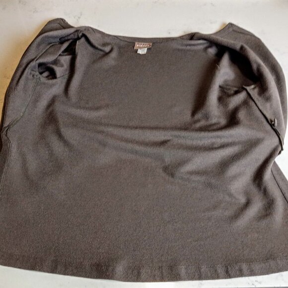 Eileen Fisher Long Brown Pure Wool 1-Button Jacket - Picture 4 of 7